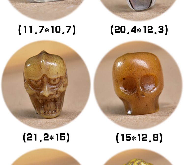 Xizang-Style Yak Bone Carving Accessory DIY Semi-Finished Three-Way Cloud Pendant Spacer Bead Waist Bead Jewelry