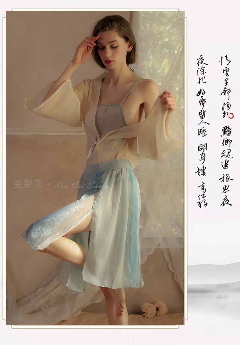 Antique National Fashion Sexy Underwear Bellyband Hanfu Pajamas Nightgown Dating Gown — detail image 2