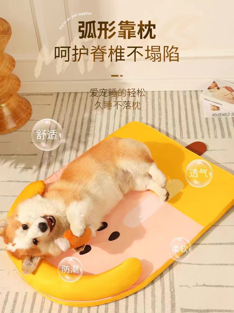 Cojín de hielo de la perrera estera de verano de seda de hielo Four Seasons universal de verano de refrigeración resistente a los mordiscos transpirable extraíble lavable mascota estera fría