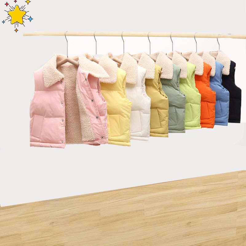 Niños 2025 nuevo chaleco de terciopelo de grano de agitación niñas otoño y invierno con clip de caballo chaleco de terciopelo para bebés calientes chaleco exterior