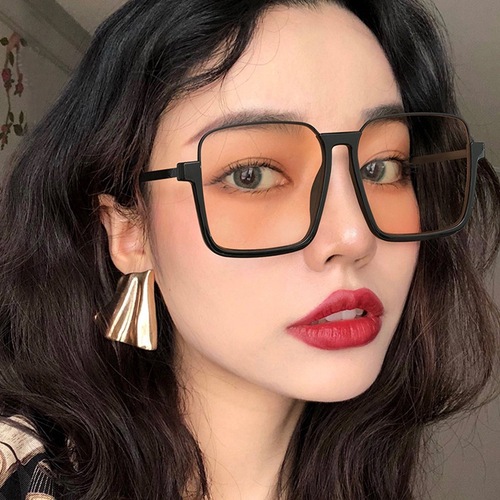 Internet celebrity glasses ins Xiaohongshu round face women's sunglasses retro large frame same style factory wholesale 