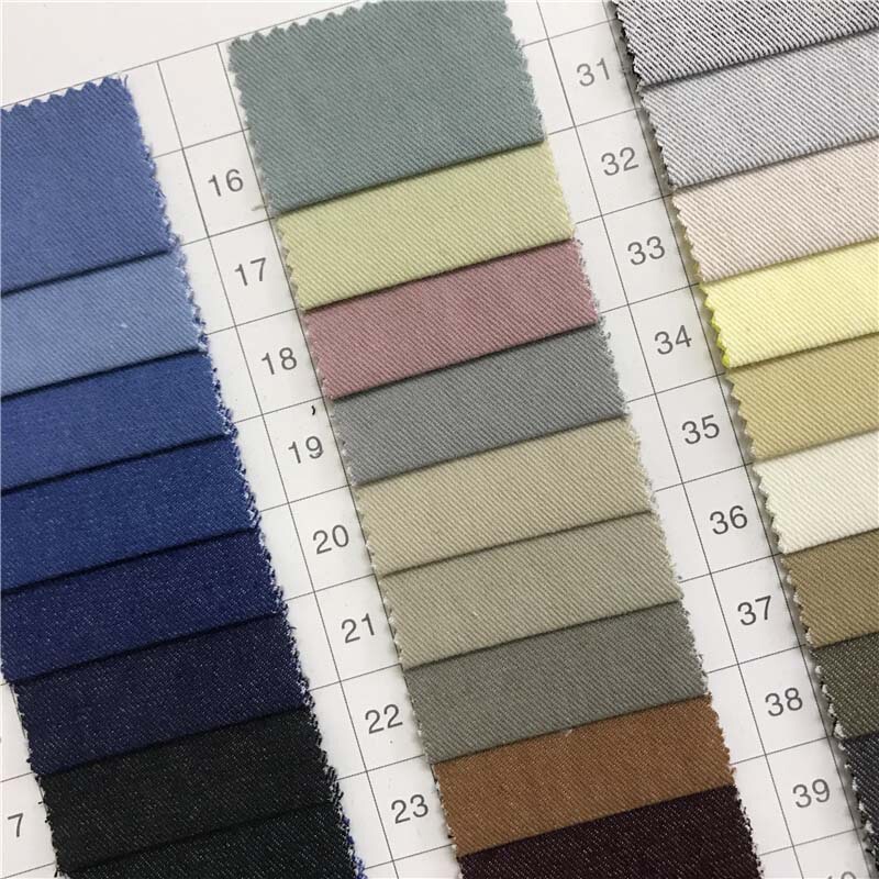 No-Wash 21-Count Non-Elastic Imitation Denim Fabric 44 Colors in Stock Factory Direct Sales Shirt Suit Fabric 816789 No-Wash 21-Count Non-Elastic Imitation Denim Fabric 44 Colors in Stock Factory Direct Sales Shirt Suit Fabric 816789