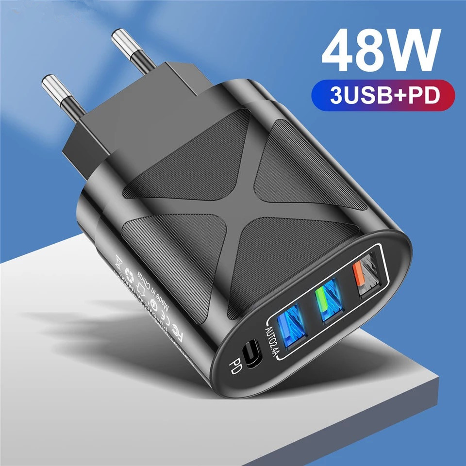 New 3usb+pd fast charge charging head US...