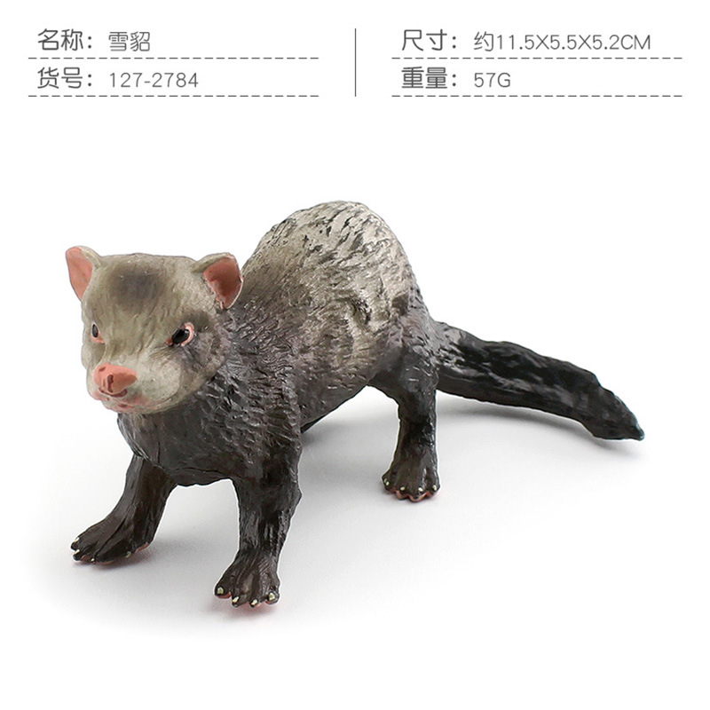 Simulación transfronteriza cola corta Bobcat pequeño Panda ornitorrinco hurón ratón cola de espina roca lagarto reptil modelo adornos