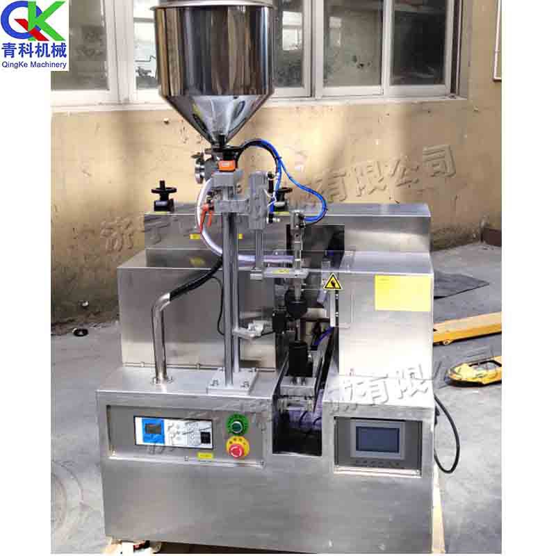 工业胶体灌装封尾机全自动灌装折尾设备液晶显示屏复合软管灌装机