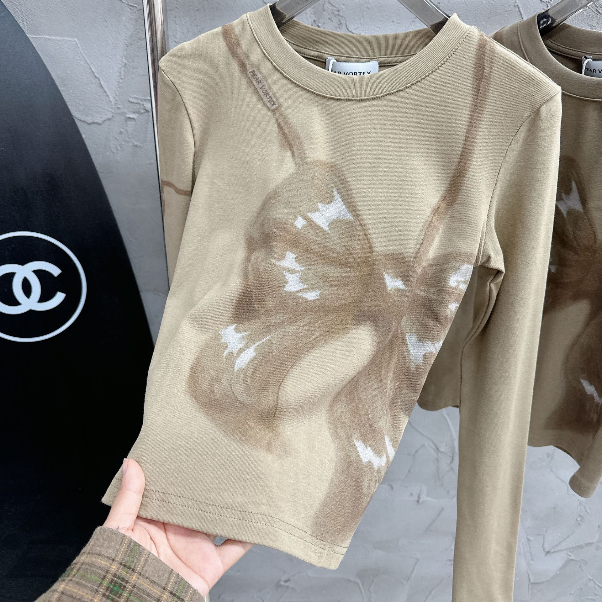 난유 하이 퀄리티 가을 트렌디 한 스파이스 소녀 활 프린트 긴팔 티셔츠 여성용 슬림핏 슬리밍 올 매치 탑 트렌디