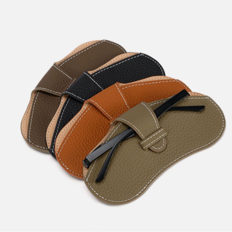 First-Layer Cowhide Genuine Leather Hanging Neck Multifunctional Myopia Glasses Bag, Convenient Sunglasses Storage Pouch, Glasses Protective Case First-Layer Cowhide Genuine Leather Hanging Neck Multifunctional Myopia Glasses Bag, Convenient Sunglasses Storage Pouch, Glasses Protective Case