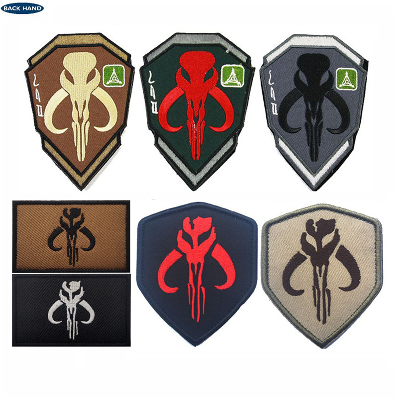 Bounty Hunter Mandalorian Embroidered Patch with Velcro Fastener