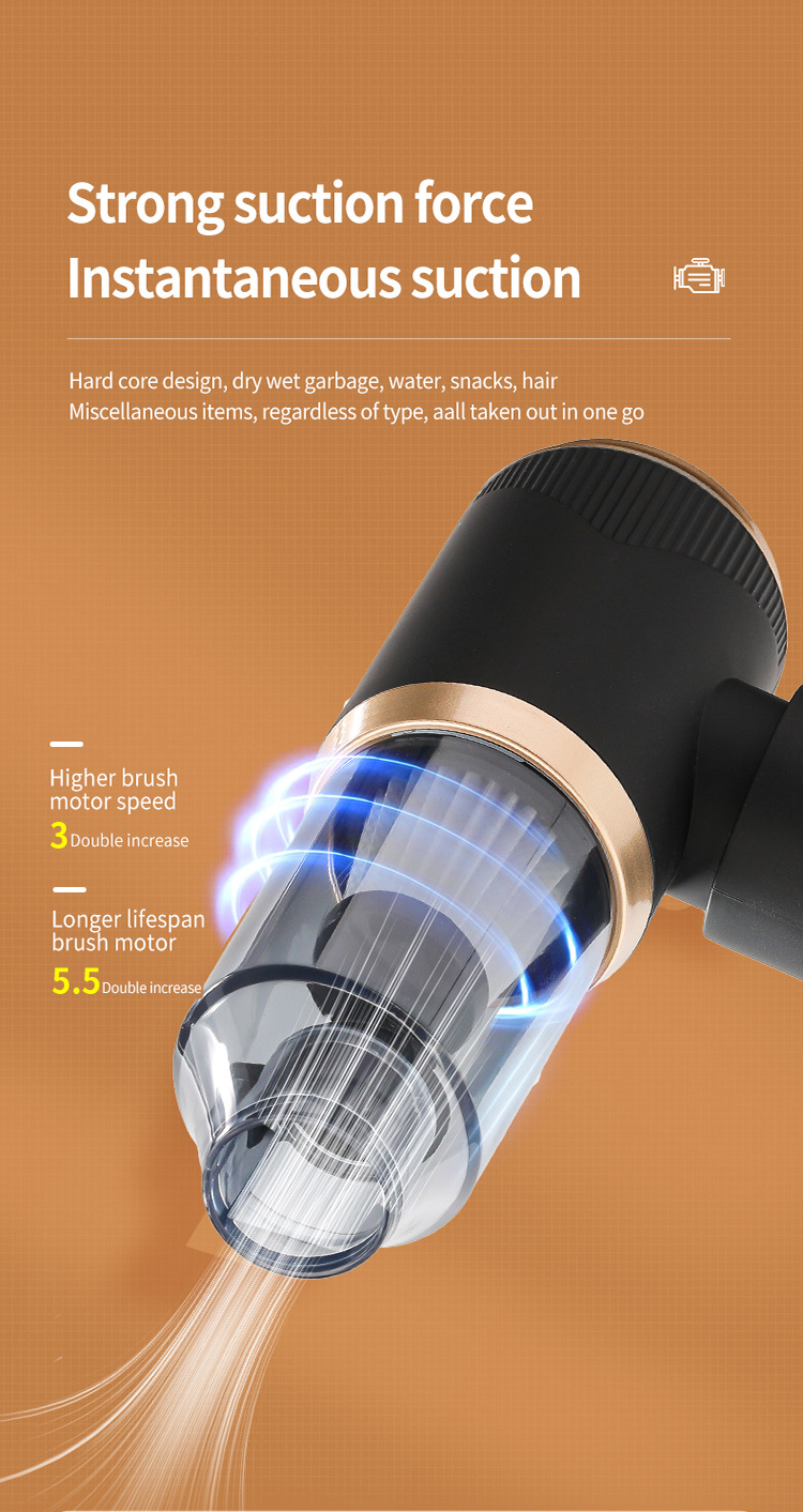 Cross-Border Vacuum Cleaner for Cars, Dual-Purpose Suction and Blowing, Small Mini Handheld Car Vacuum with Strong Suction Power