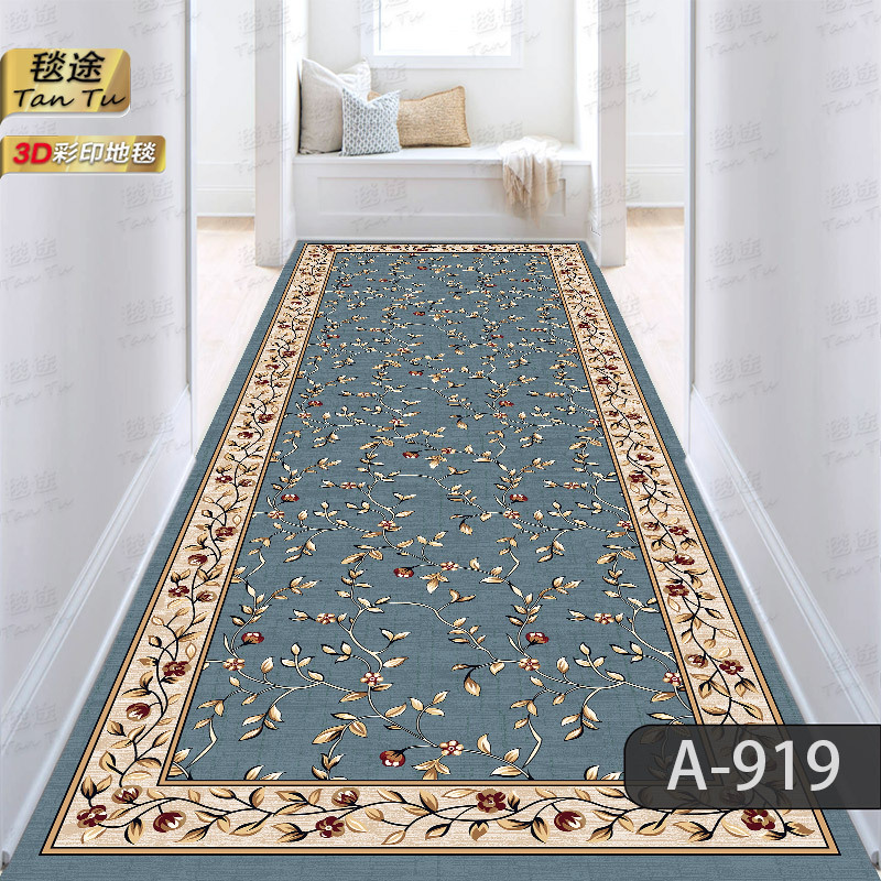 Flower carpet 3D cutting floor mat door entrance corridor aisle corridor stairs strip home carpet Hotel