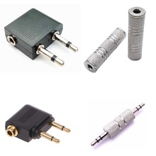 双3.5公转母耳机飞机插头航空音频转接头镀金转换头音频头母转母