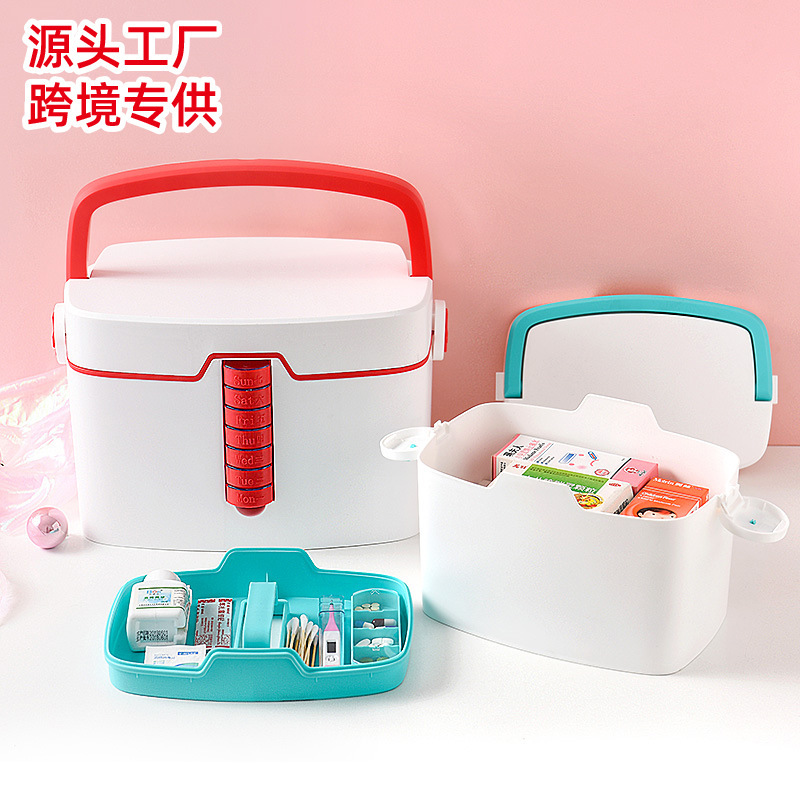 Household small size medicine box medicine health supplies dispensing medicine box plastic portable household medical box Household small size medicine box medicine health supplies dispensing medicine box plastic portable household medical box