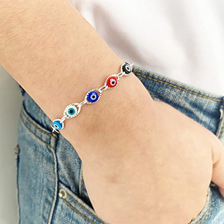 Daily Occasion Copper Material Retro Devil's Eye Copper Plating Unisex Bracelets Anklet Necklace
