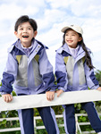 班服小学生春秋儿童冲锋衣校服运动会服装三件套幼儿园园服套装冬