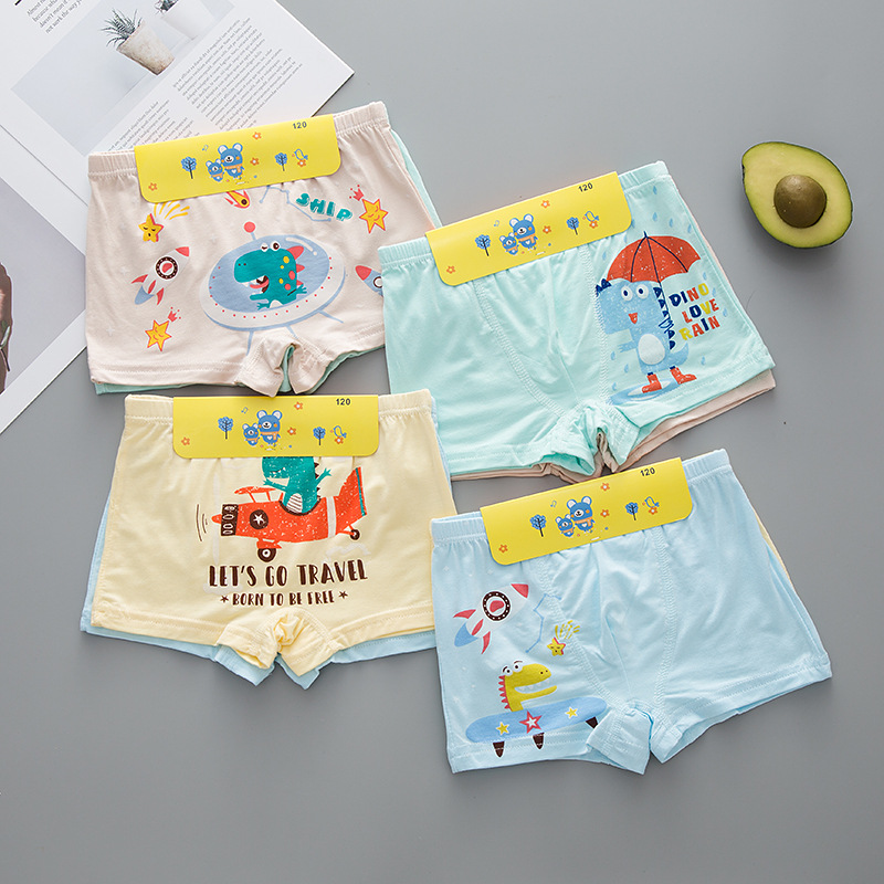 Children's underwear, boys' pure cotton boxer shorts, children's baby modal, medium and large children's boxer briefs