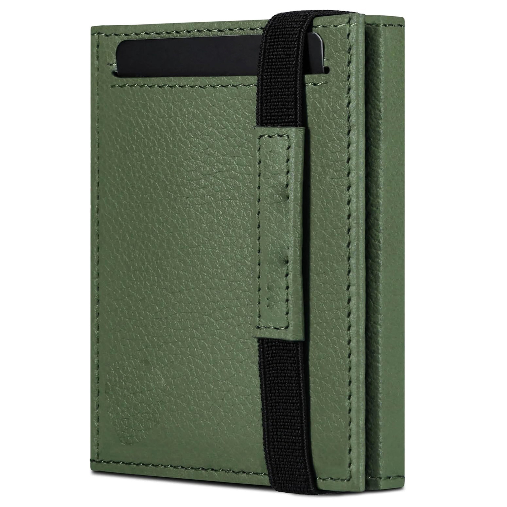 Estación de Alemania venta caliente tres plegables multifuncional billetera RFID anti-robo billetera de cuero ramas de ramas billetera de cuero para hombres