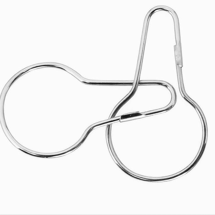 Factory wholesale metal galvanized shower curtain hanging buckle gourd buckle gourd hook curtain hook shower curtain ring accessories hook