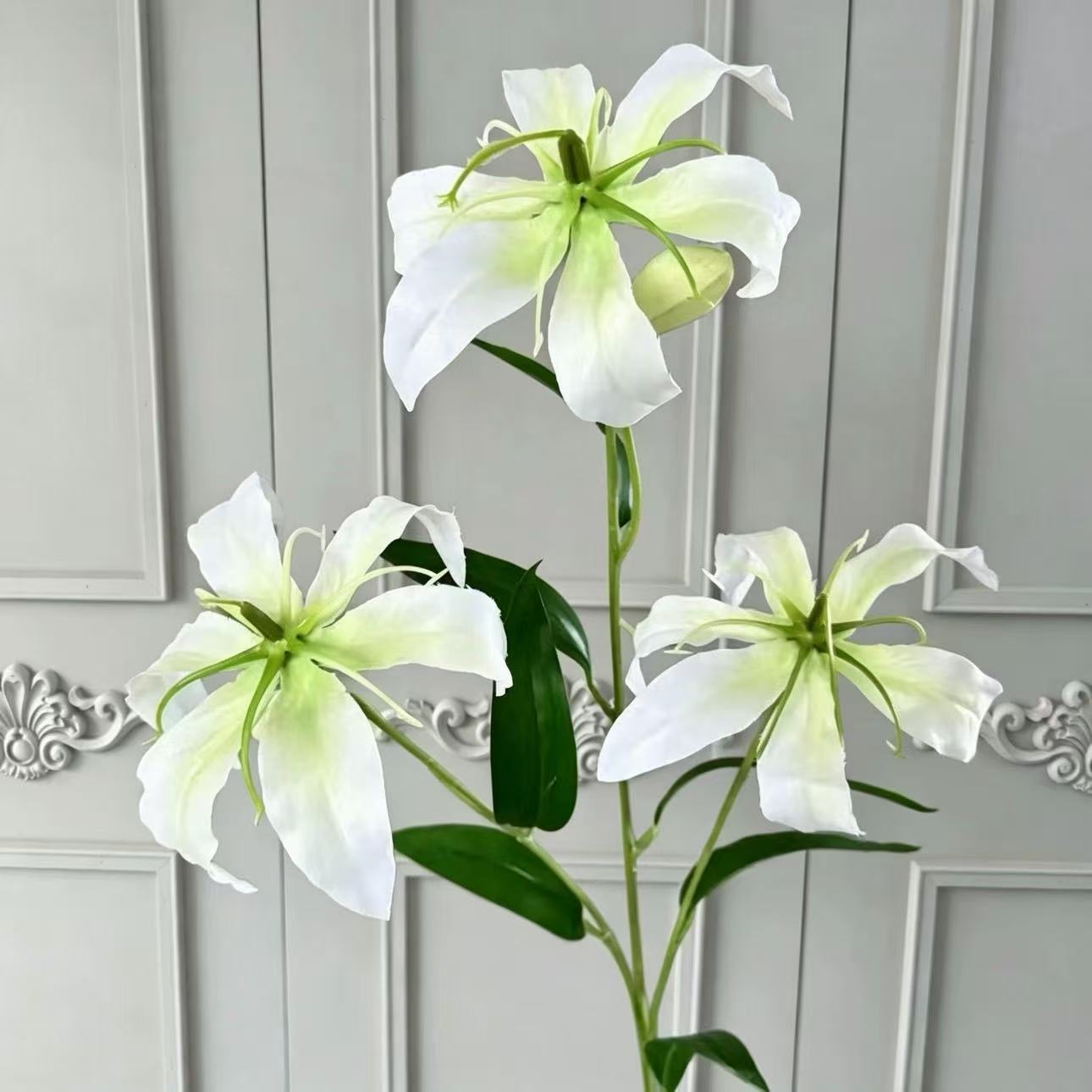 Flores artificiales blancas para decoración de escenarios, escaparates, arreglos de rosas, arte floral suave y composiciones florales.