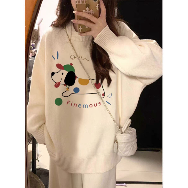 수유 상의 가을 겨울 캐주얼 루즈 슬림 드롭 숄더 슬리브 솔리드 컬러 니트 긴팔 산후 수유복 여성용 정장