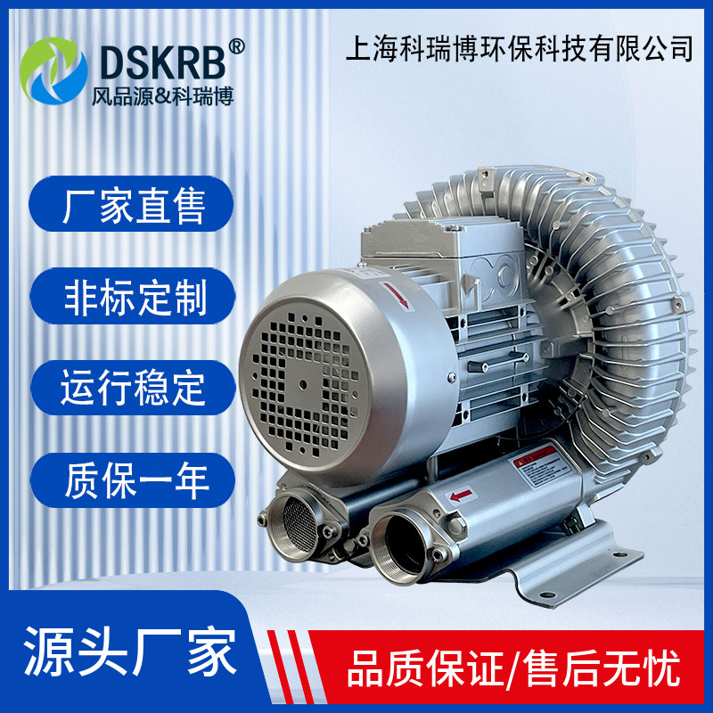 2RB高压旋涡风机污水曝气搅拌用5.5kw有机肥发酵曝气漩涡式气泵