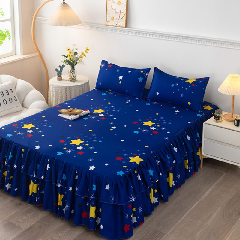 Falda de cama, sábana gruesa, colchón antideslizante agradable para la piel, funda protectora, funda de cama Simmons de una pieza, cama doble de 1,8 m