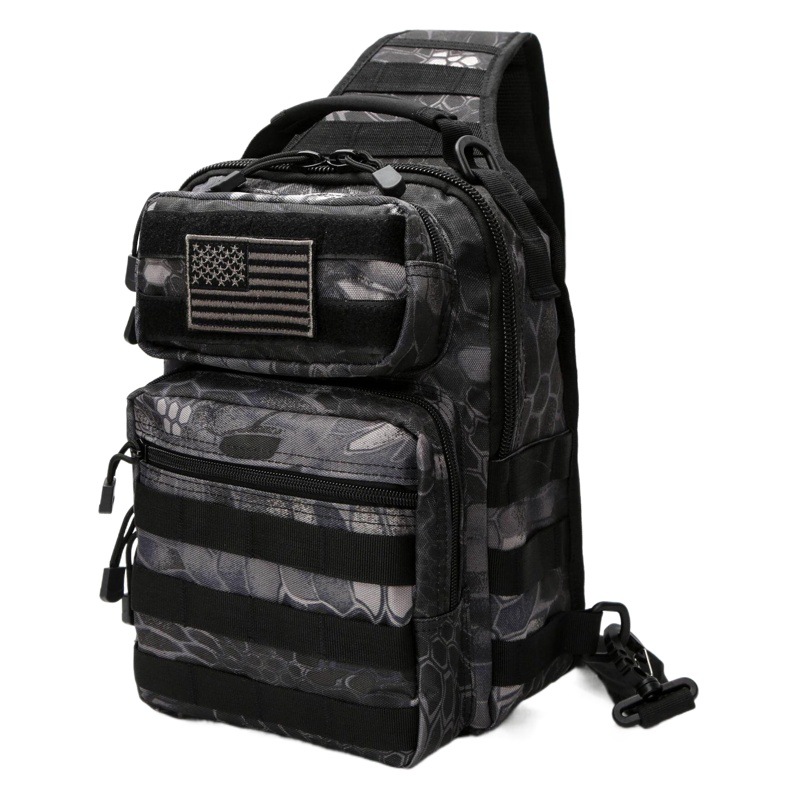 Amazon cycling bag outdoor camouflage outdoor sports chest bag shoulder crossbody bag large tactical chest bag