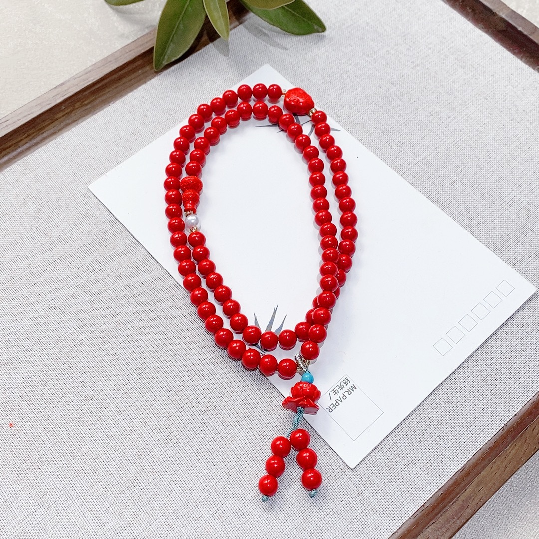 批发朱砂多圈手链莲花葫芦本命年饰品手链女款配饰多圈手链