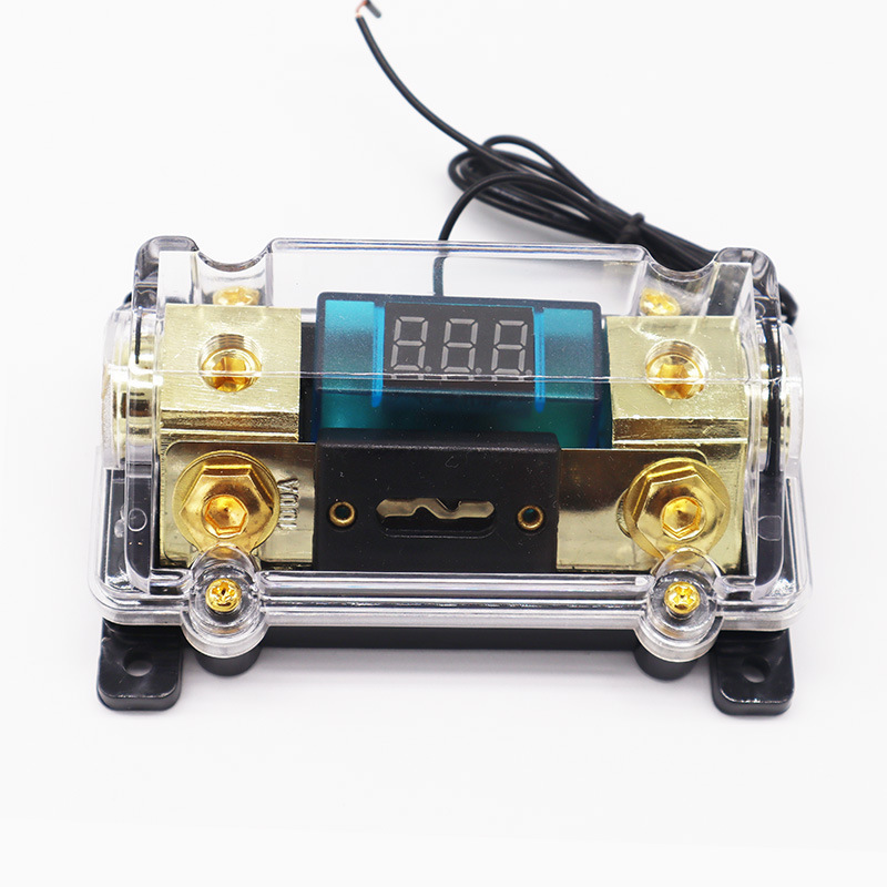 Car Audio Transparent Fuse Holder Fuse Box with Digital Display Fuse One Out and One Ready for Supply Car Audio Transparent Fuse Holder Fuse Box with Digital Display Fuse One Out and One Ready for Supply