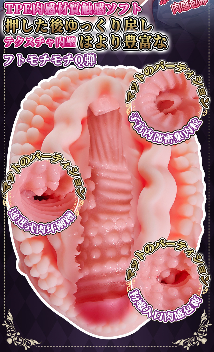 Jiuai Manual Male Masturbator Realistic TPE Airplane Cup Sensual Mold — detail image 9