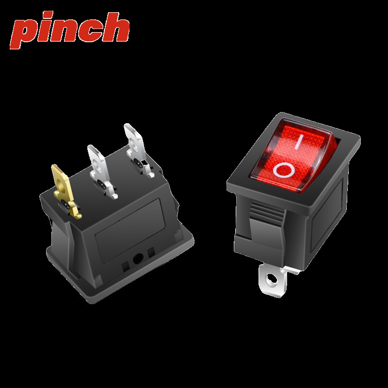 KCD1小型船型スイッチ3a 6a 250v 6足3段234足2段ライト付き浄水器電子船型反り板|undefined