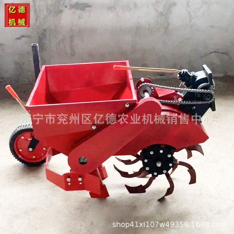 手扶车带动开沟施肥回填一体机肥量可调瓜果梨树深施肥机开沟施肥