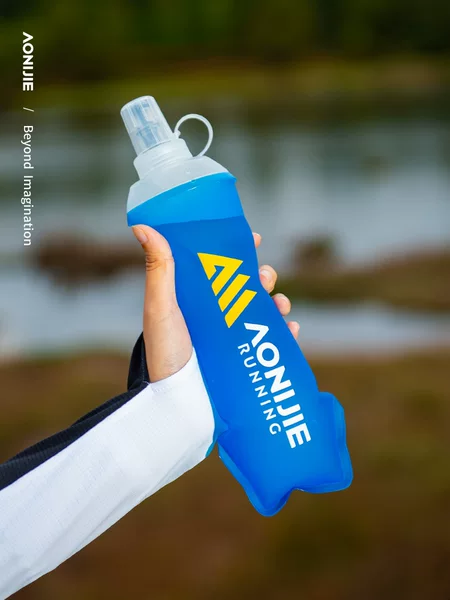 Onijie Soft Water Bottle Running Outdoor Soft Water Bag Sports Water Bottle Marathon Water Cup Cross-Country Running Folding Soft Water Cup