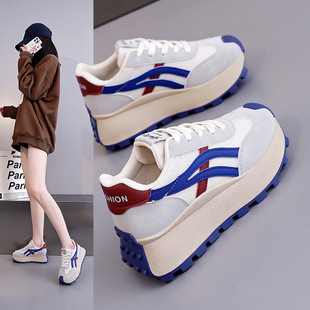 Explosions thick-soled muffin torre shoes women 2025 new spring and autumn breathable student casual sneaker HL-861-2