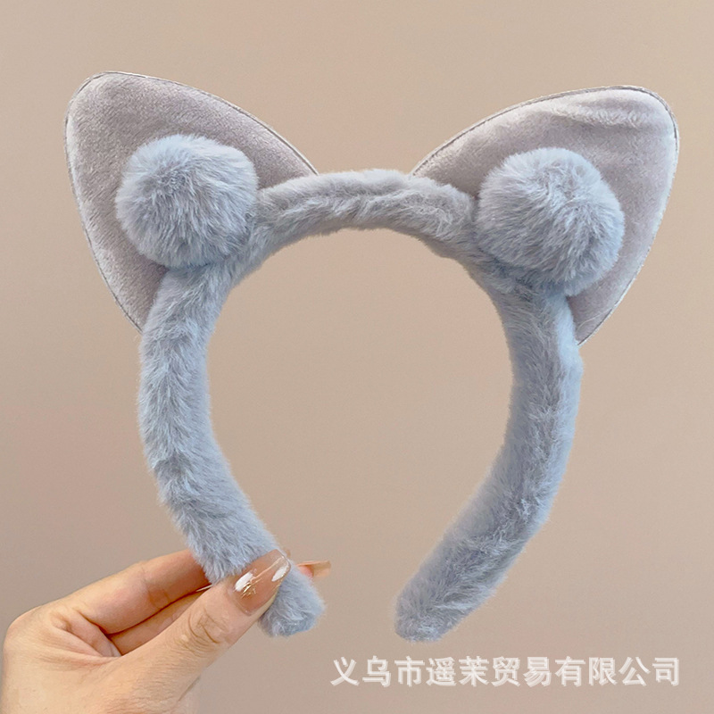 曲奇饼干洗脸发箍女2025新款毛绒压发头箍可爱发卡子防滑发捆头饰|undefined