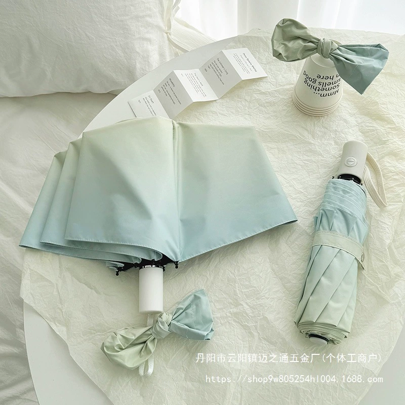 Зонт с градиентом морской соли, синий, от солнца, от дождя или солнца, виниловый, защита от солнца, защита от ультрафиолета, автоматический женский оптовый