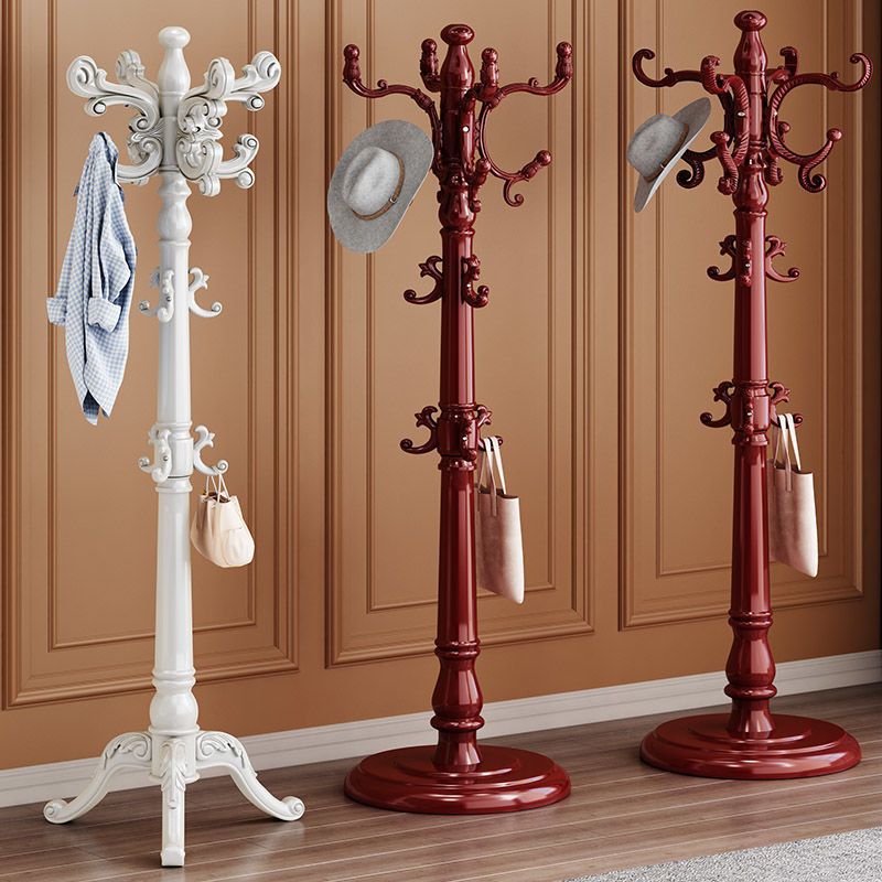 Coat Rack Solid Wood Floor Hanger Clothes Hanger Clothes Rack European Style Clothes Hanger Storage Rack