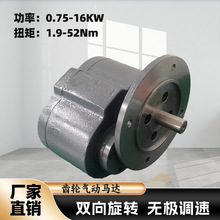 大扭矩9KW减速齿轮式气动马达配斜齿螺旋锥齿减速机