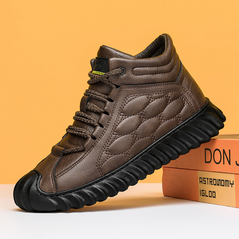 봄 남성 스노우 부츠 건설 현장 남성 운동화 운전 작업 방수 따뜻한 천 신발 노동 보호 캐주얼 신발