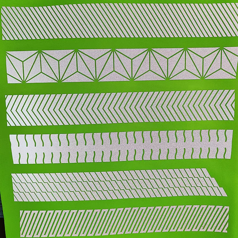 厂家直供织带反光印花带高亮反光条服装条纹斜杠反光警示带烫条