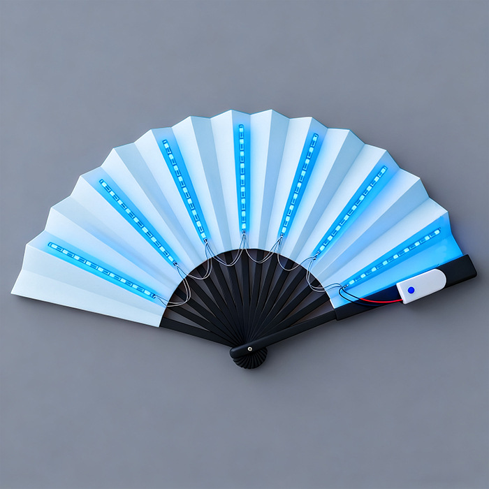 Atmósfera de actuación en el escenario accesorios LED ventilador luminoso ktv bar club nocturno Bengdi ventilador plegable 6V LED ventilador de fantasía