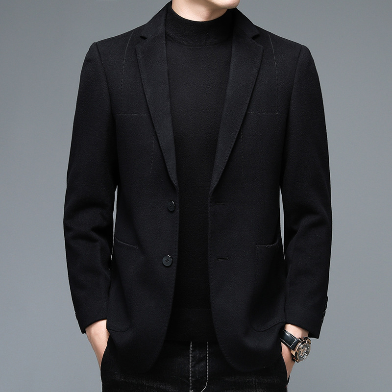 Men's Suits For Autumn And Winter High-end Wool Cashmere Suits Short Jackets For Young And Middle-aged Business Woolen Suits
