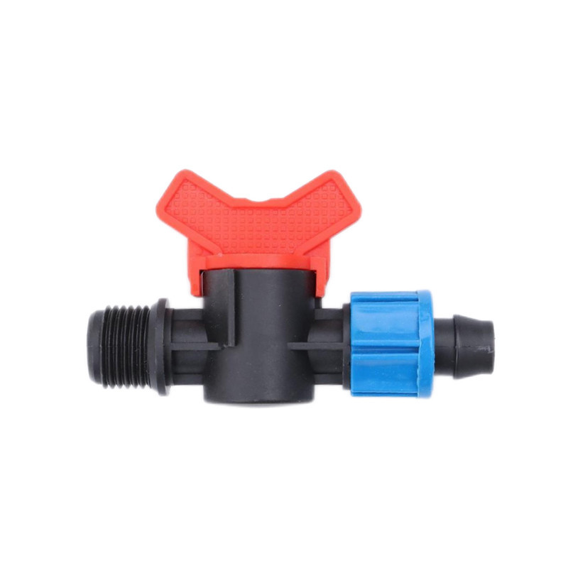 Accesorio de interruptor de válvula para interruptor de riego agrícola, válvula de filamento externa de bloqueo hembra, válvula pequeña para correa flexible de riego de ahorro de agua