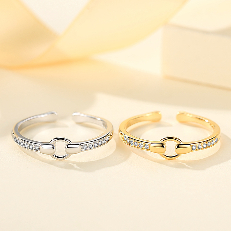 S925 plata esterlina anillo geométrico transfronterizo de moda de las mujeres anillo de estilo frío al por mayor de las mujeres anillo ajustable abierto