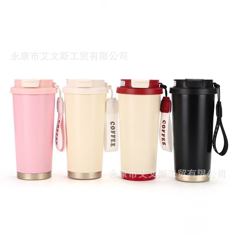 2025新款双饮咖啡杯豹纹车载大容量吸管不锈钢随手保温杯厂家直销|undefined