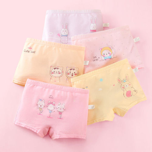 Wholesale girls underwear class A cotton baby girl underwear cartoon girls children boxer students middle and large children underwear summer