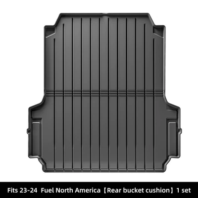 Suitable for Ford Ford Series Trunk Mat - 23-24-ranger-ford-ranger-rear-bucket-pad-fuelnorth-america-black