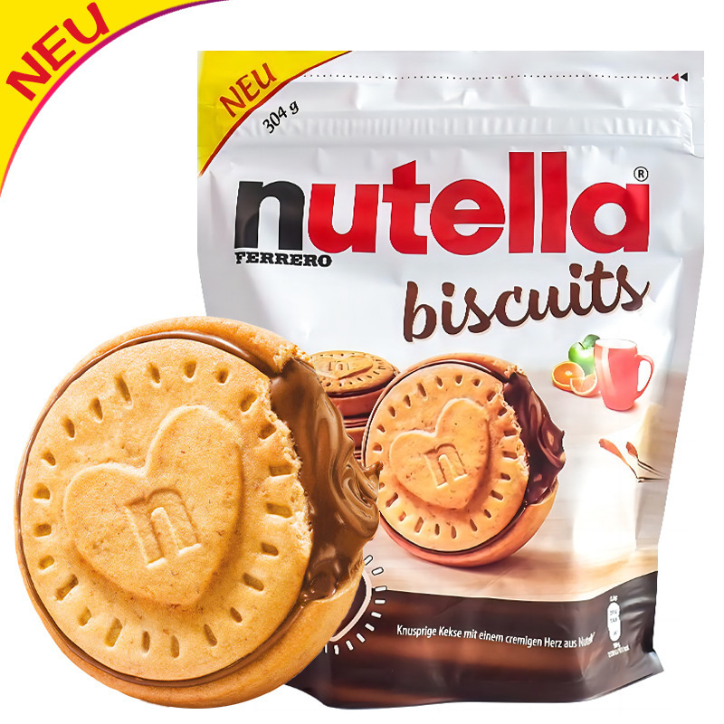 Germany imported sandwich biscuits can benefit nutella hazelnut chocolate sauce Ferrero cookies snacks wholesale