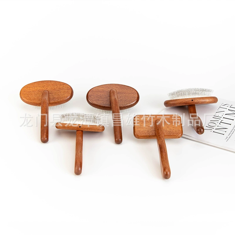 Игольчатая расческа с воздушной подушкой для кошек и собак, расческа для чистки и удаления плавающих волос, расческа для красоты с воздушной подушкой для вытягивания шерсти домашних животных, деревянная расческа для домашних животных