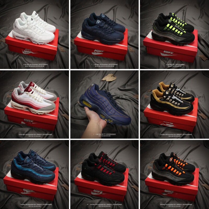 Foreign Trade Air Max 95 Cross-Border Trendy Versatile Air-Cushion Cushioning Jogging Shoes Casual Non-Slip Sports Shoes