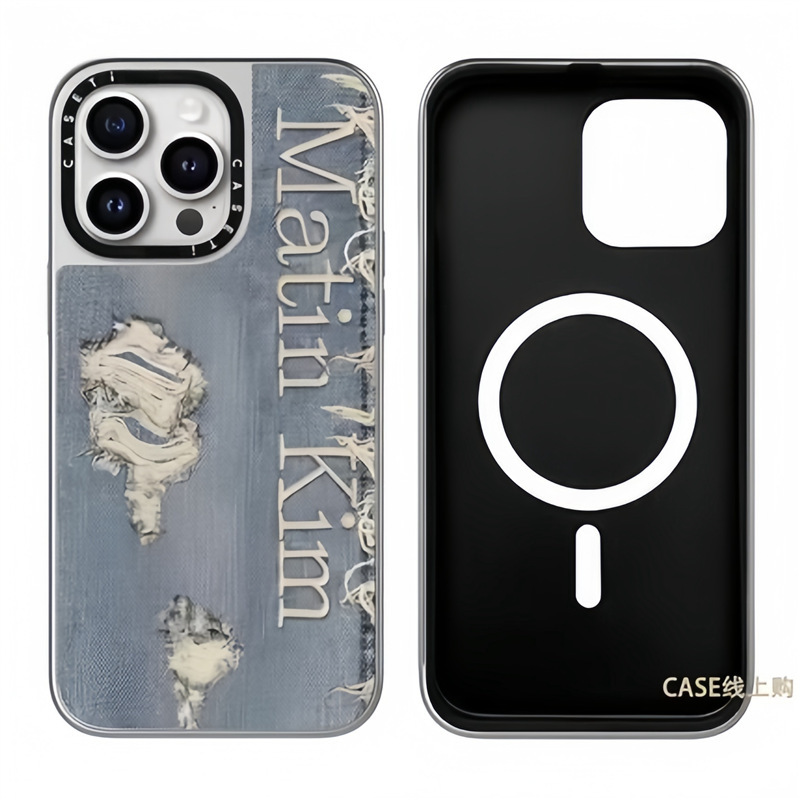 CASET潮牌联名Matin Kim牛仔纹适用iPhone16promax手机壳镜面15pr|undefined